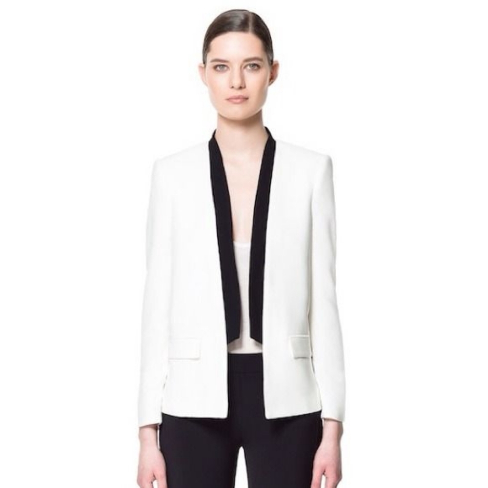 Zara Tuxedo Blazer Black and White